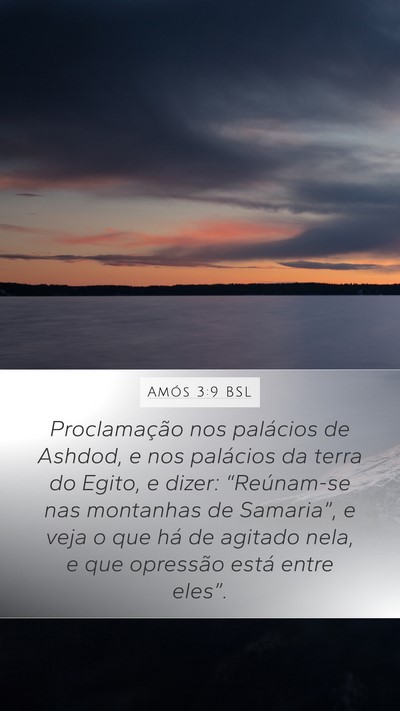 Amós 3:9 BSL Bible Verse Image