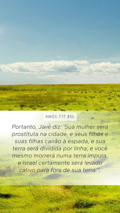Amós 7:17 BSL Bible Verse Image