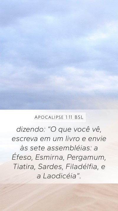 Apocalipse 1:11 BSL Bible Verse Image