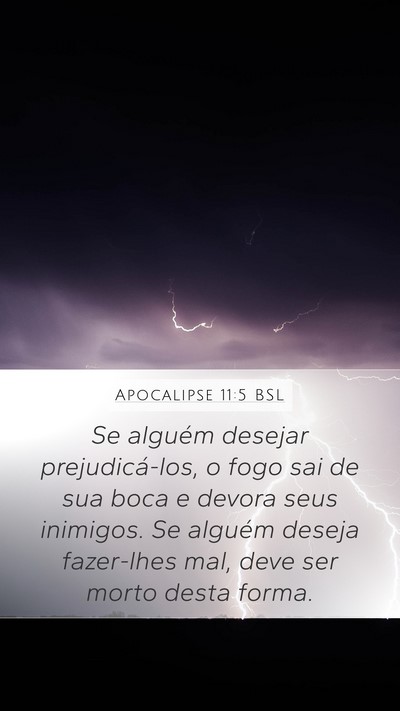 Apocalipse 11:5 BSL Bible Verse Image