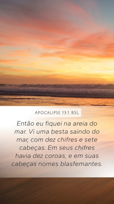 Apocalipse 13:1 BSL Bible Verse Image
