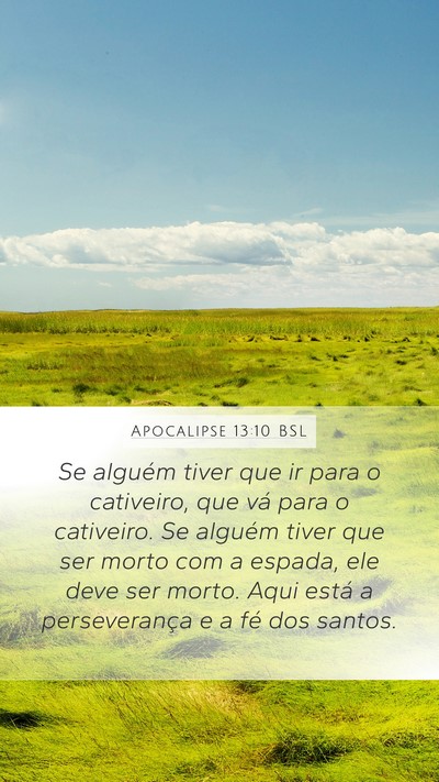 Apocalipse 13:10 BSL Bible Verse Image