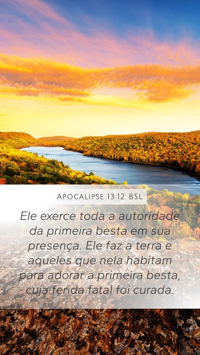 Apocalipse 13:12 BSL Bible Verse Image