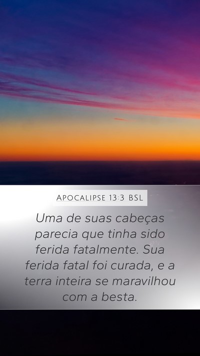 Apocalipse 13:3 BSL Bible Verse Image