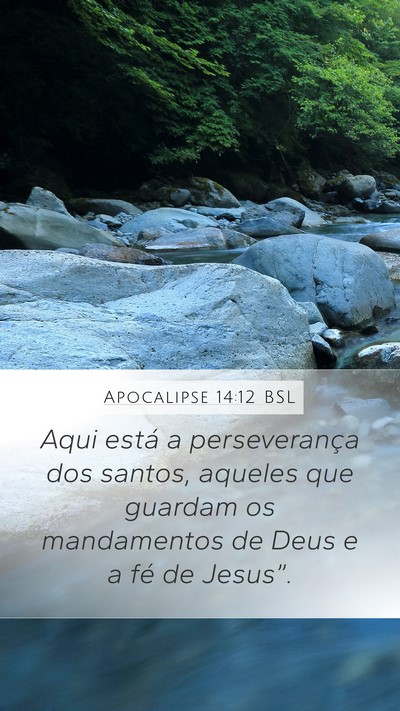 Apocalipse 14:12 BSL Bible Verse Image
