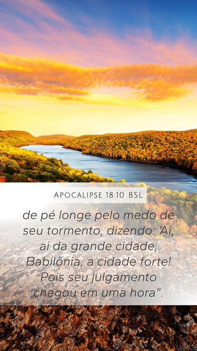 Apocalipse 18:10 BSL Bible Verse Image