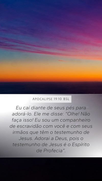 Apocalipse 19:10 BSL Bible Verse Image