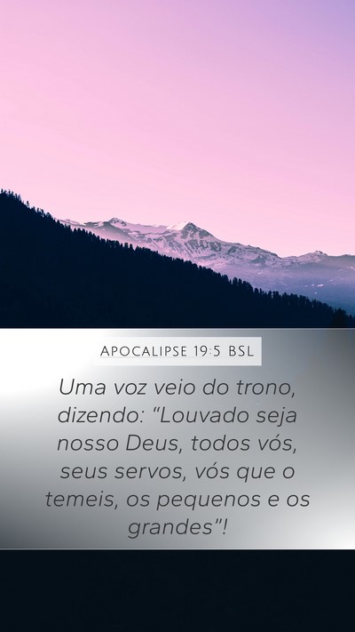 Apocalipse 19:5 BSL Bible Verse Image