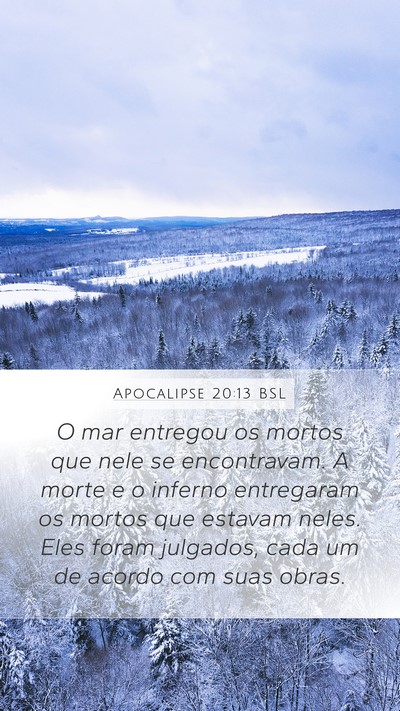 Apocalipse 20:13 BSL Bible Verse Image