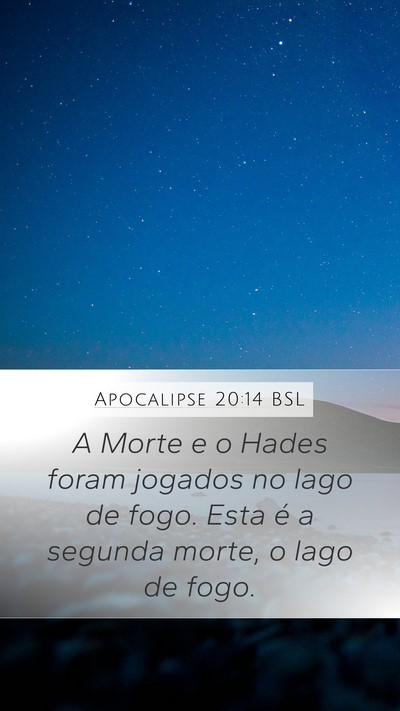 Apocalipse 20:14 BSL Bible Verse Image