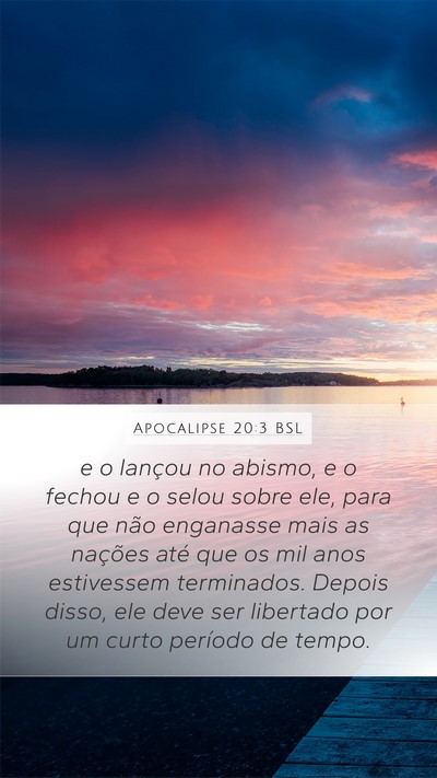 Apocalipse 20:3 BSL Bible Verse Image