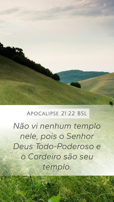 Apocalipse 21:22 BSL Bible Verse Image