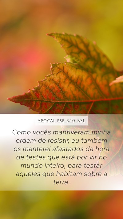 Apocalipse 3:10 BSL Bible Verse Image
