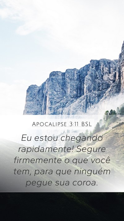 Apocalipse 3:11 BSL Bible Verse Image