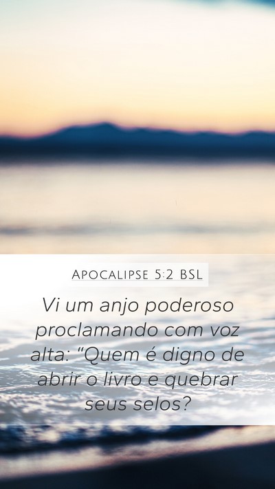 Apocalipse 5:2 BSL Bible Verse Image