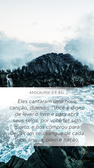 Apocalipse 5:9 BSL Bible Verse Image
