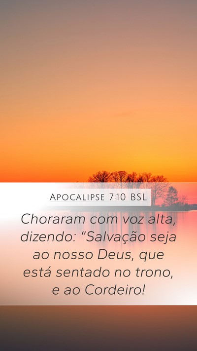 Apocalipse 7:10 BSL Bible Verse Image