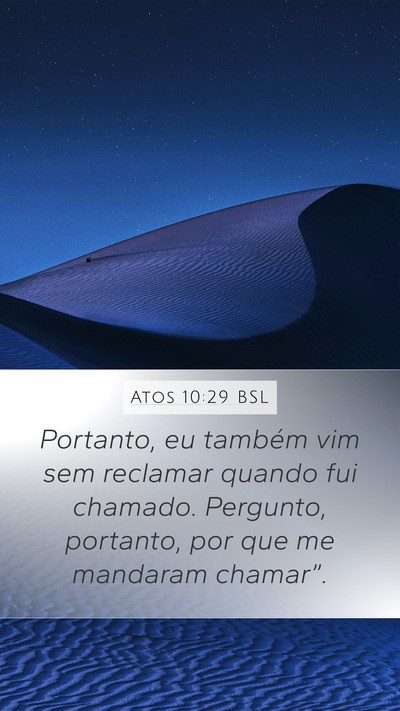 Atos 10:29 BSL Bible Verse Image