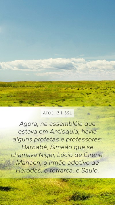 Atos 13:1 BSL Bible Verse Image