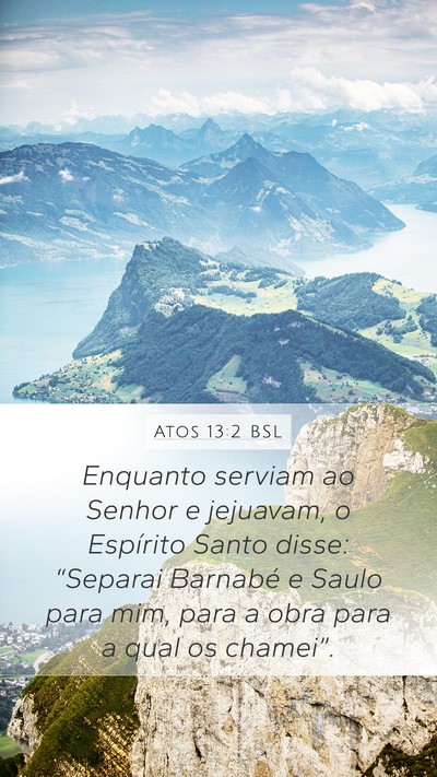 Atos 13:2 BSL Bible Verse Image