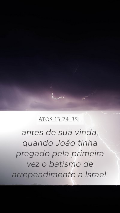 Atos 13:24 BSL Bible Verse Image