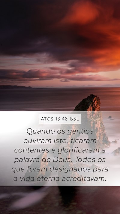 Atos 13:48 BSL Bible Verse Image