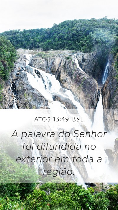 Atos 13:49 BSL Bible Verse Image