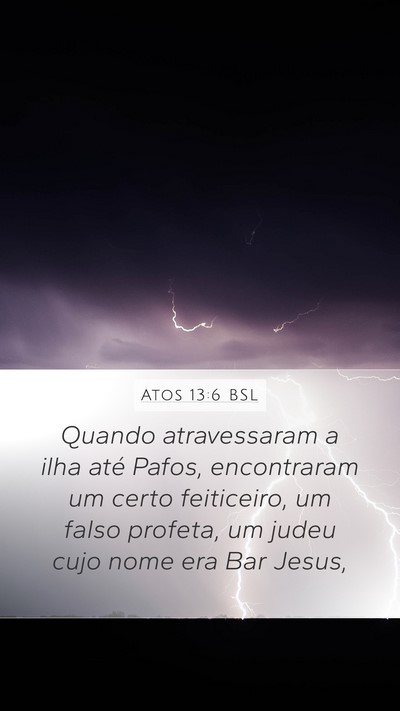 Atos 13:6 BSL Bible Verse Image