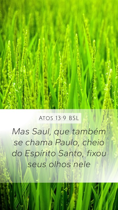 Atos 13:9 BSL Bible Verse Image
