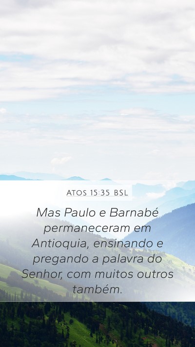 Atos 15:35 BSL Bible Verse Image
