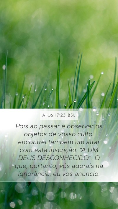 Atos 17:23 BSL Bible Verse Image