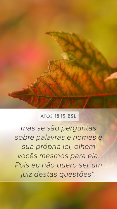 Atos 18:15 BSL Bible Verse Image