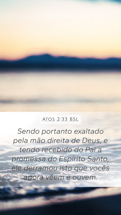 Atos 2:33 BSL Bible Verse Image