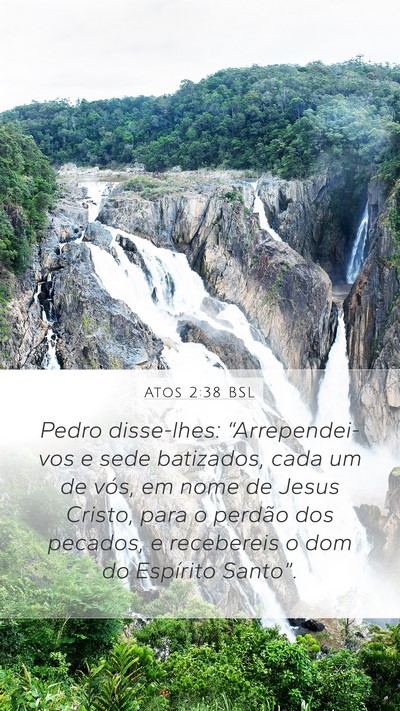 Atos 2:38 BSL Bible Verse Image