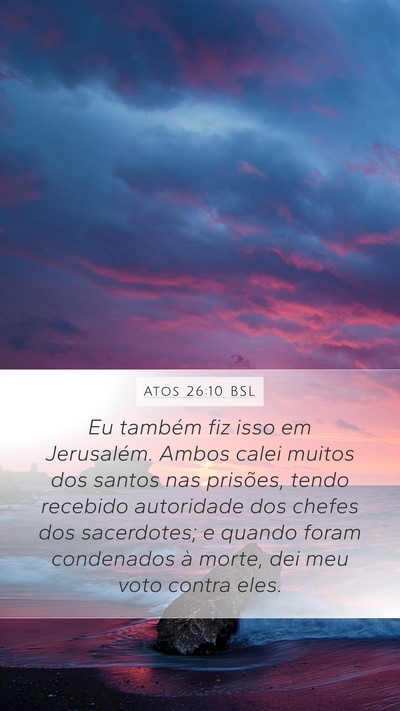 Atos 26:10 BSL Bible Verse Image