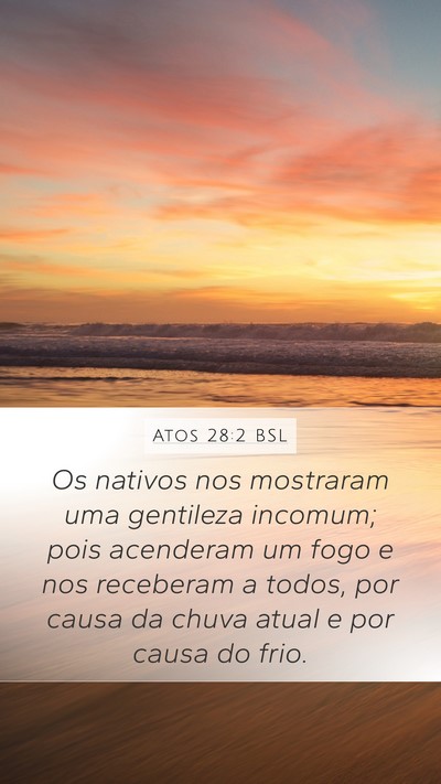 Atos 28:2 BSL Bible Verse Image