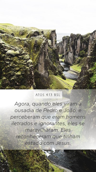 Atos 4:13 BSL Bible Verse Image