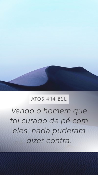 Atos 4:14 BSL Bible Verse Image