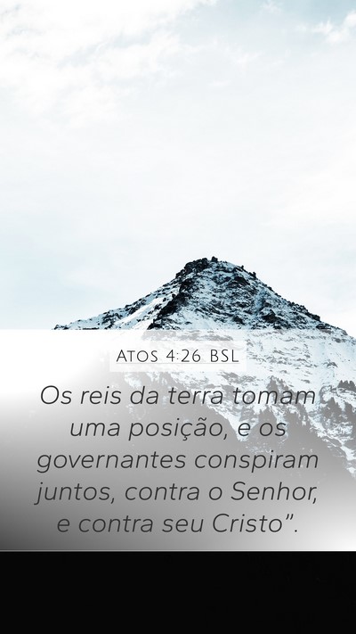 Atos 4:26 BSL Bible Verse Image