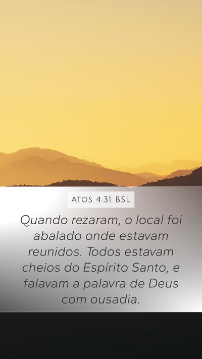 Atos 4:31 BSL Bible Verse Image