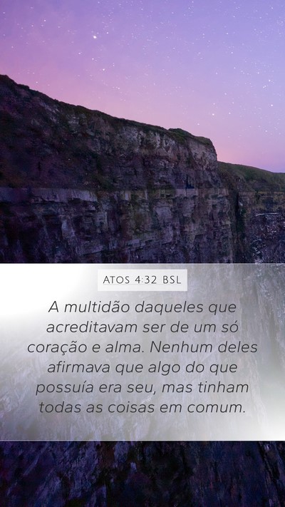 Atos 4:32 BSL Bible Verse Image