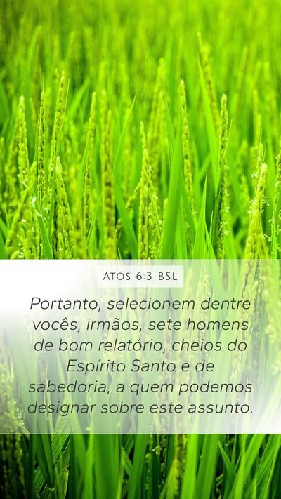 Atos 6:3 BSL Bible Verse Image