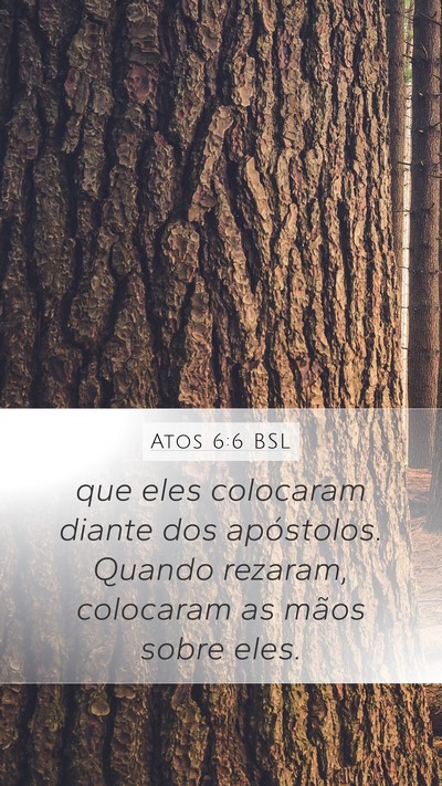 Atos 6:6 BSL Bible Verse Image