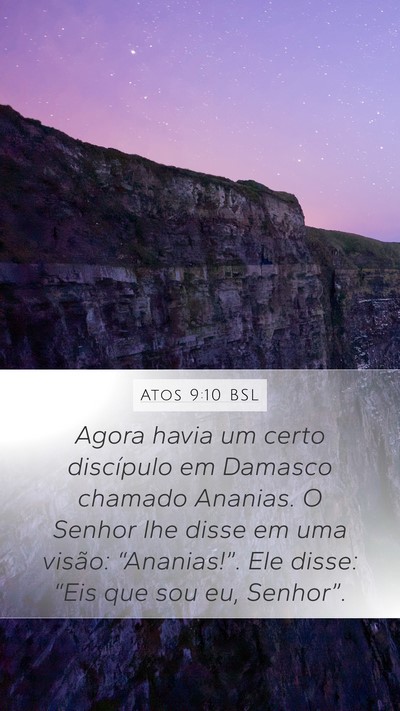 Atos 9:10 BSL Bible Verse Image