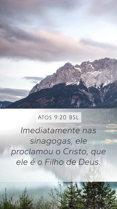 Atos 9:20 BSL Bible Verse Image