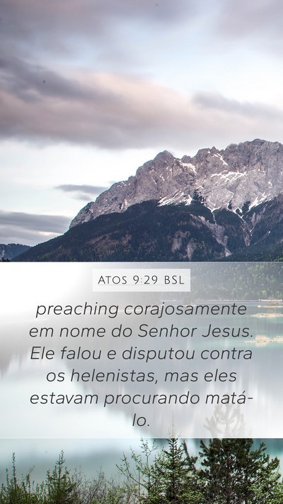 Atos 9:29 BSL Bible Verse Image