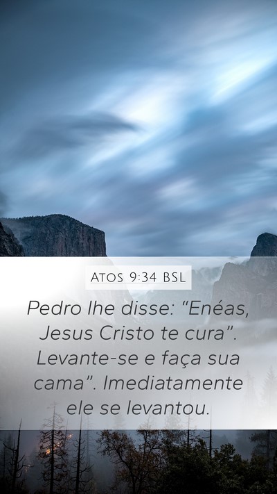 Atos 9:34 BSL Bible Verse Image