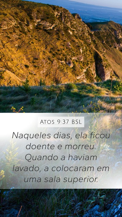 Atos 9:37 BSL Bible Verse Image