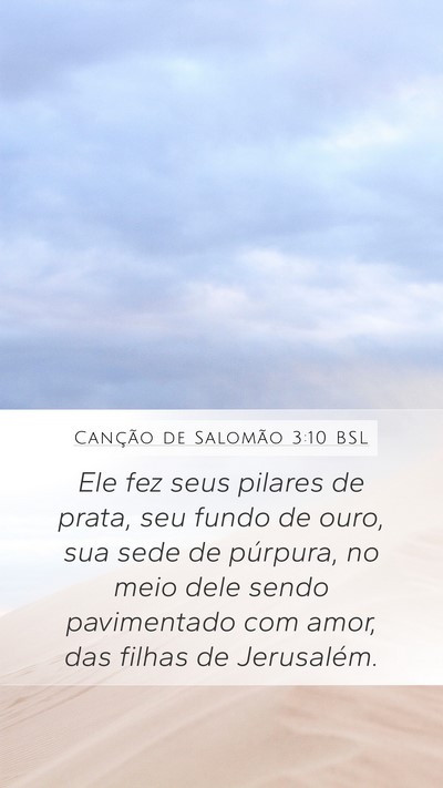 Canção de Salomão 3:10 BSL Bible Verse Image