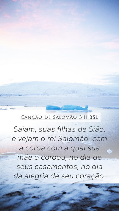 Canção de Salomão 3:11 BSL Bible Verse Image